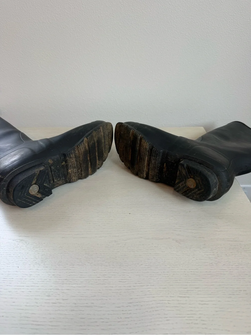 Hunter Women’s Original Tall Black Rubber Rain Boots Wellington Buckle Size 9